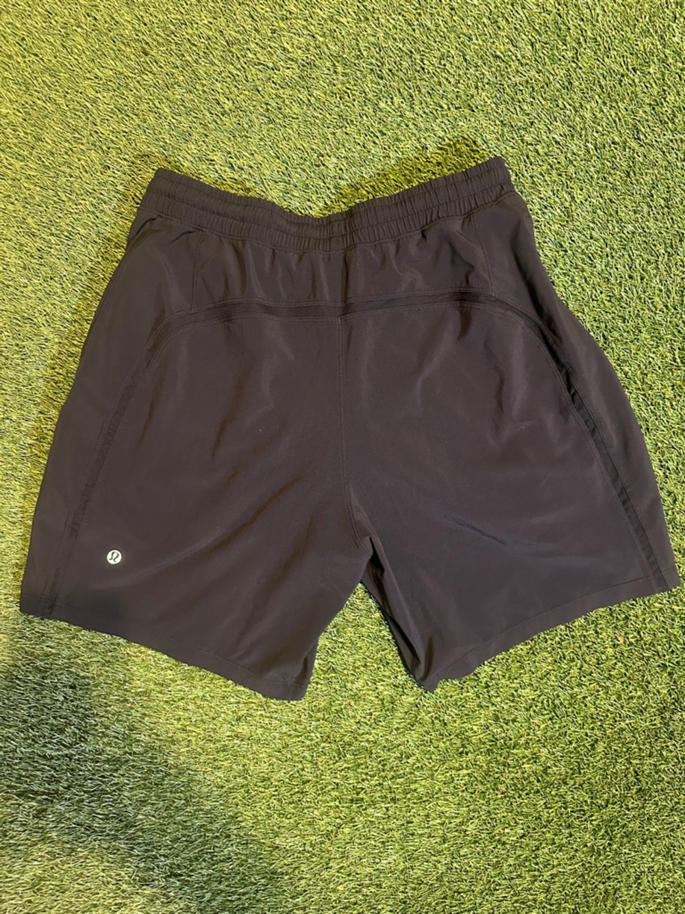 Men's Lululemon Pace Breaker Black Athletic Shorts Size Small Elastic Waist